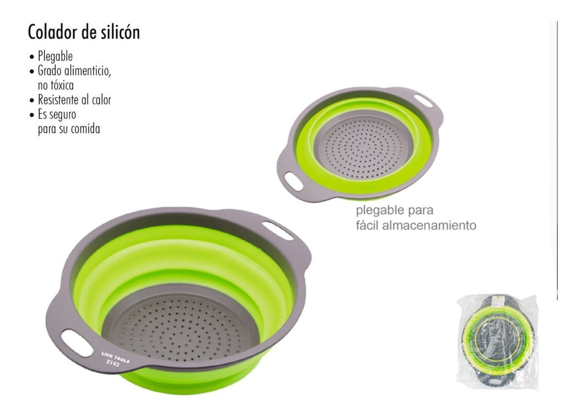 Colador Escurridor Plegable Frutas Y Verduras Libre De Bpa