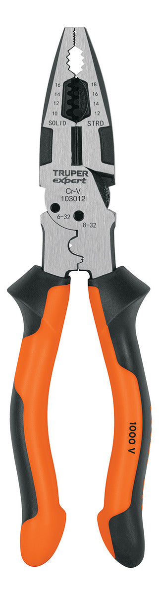 Pinza Multi 8¨electricista Comfort Grip Truper Expert 103012