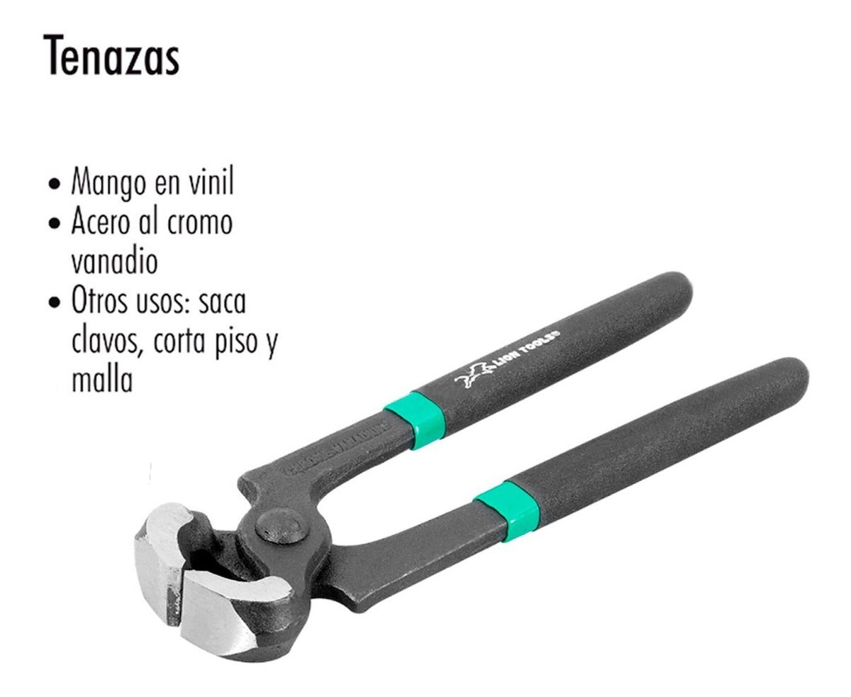 Tenaza Para Carpintero 8 Acero Al Cromo Vanadio Mando Vinil