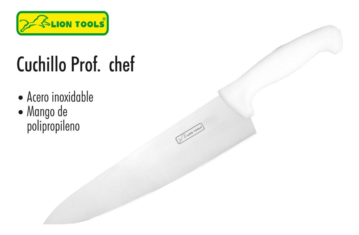 Cuchillo Prof Chef 10 Lion Tools 1214 Lion Tools Color Blanco
