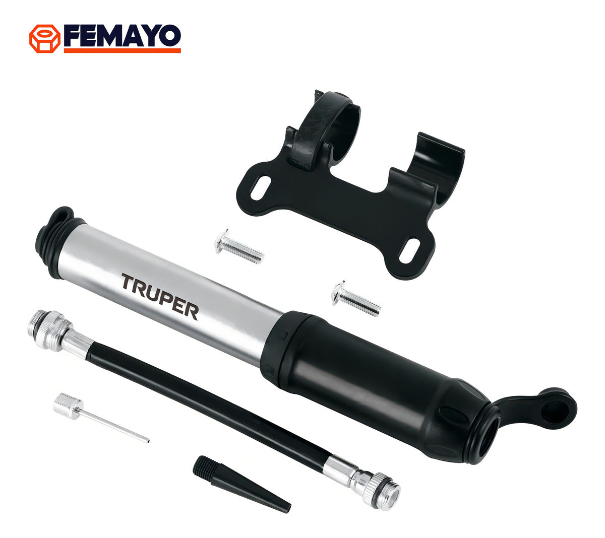 Mini Bomba Manual Portátil Para Bicicleta Aba Truper