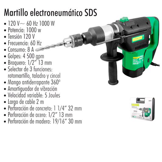Martillo electroneumatico SDS 1000w