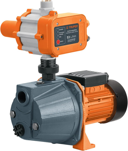 Truper PRE-1/2, Bomba presurizadora jet hierro 1/2 HP con control, bobinas de cobre