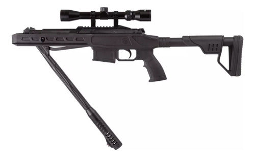 Rifle Hatsan Zada 1000 Fts  Mira 4x32 Cal 5.5 High Power Gris 5.5 Mm