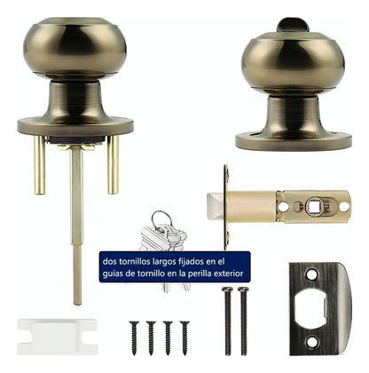 Cerradura Chapa Perilla Acero Inoxidable Puerta Recámara Verde Oscuro