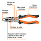 Pinza Multi 8¨electricista Comfort Grip Truper Expert 103012