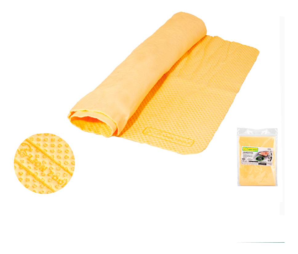 Toalla Franela Pva Super Absorvente 43x32cm Gamuza Sintetica Beige