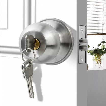 Cerradura Chapa De Perilla Acero Inoxidable Puerta Recámara Plateado