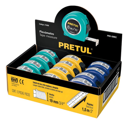 Cinta Métrica Pretul 5 Metros Reforzada Calidad