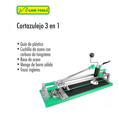 Cortadora Azulejo 3 En 1 Profesional(cortazulejo) Lion Tools