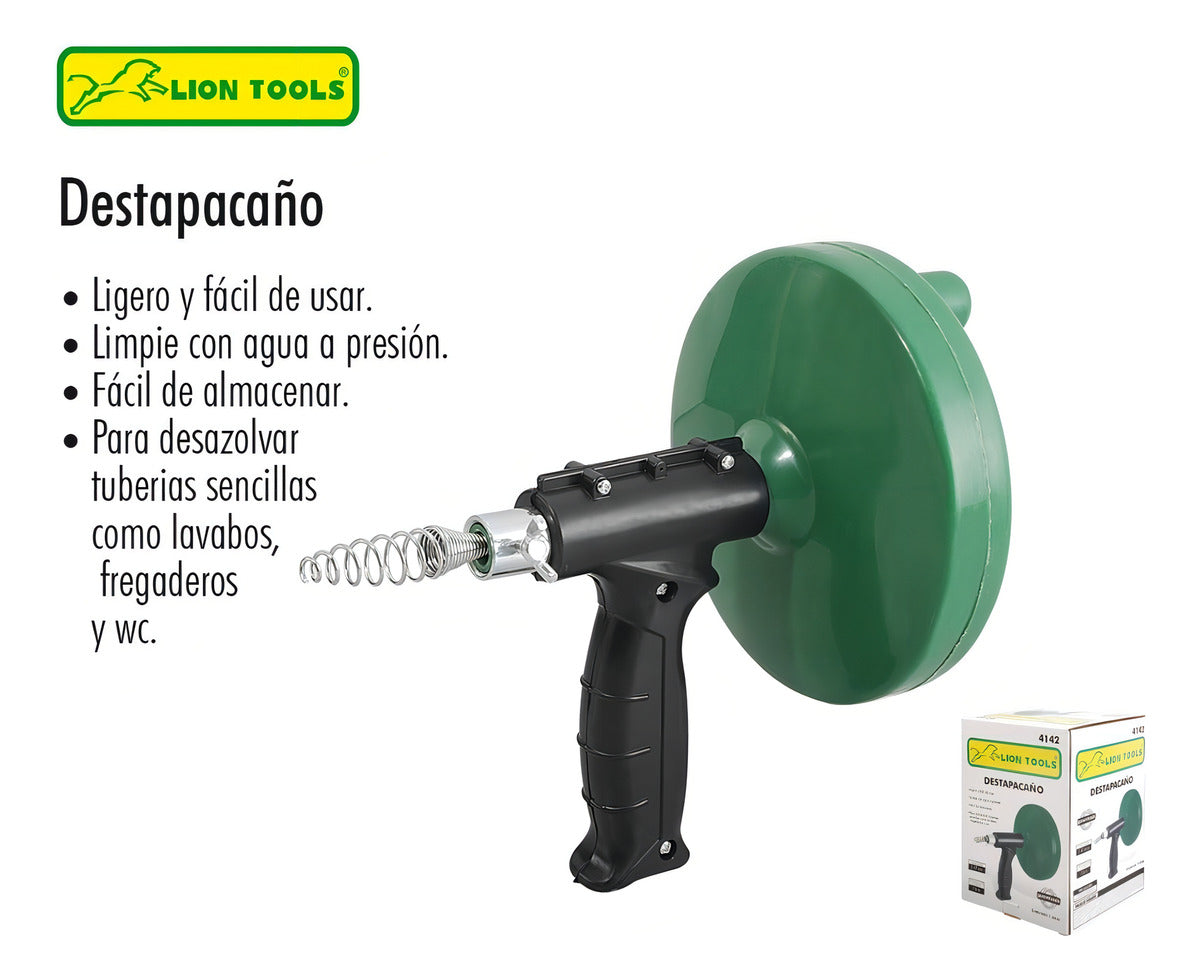 Destapacaño Cable Acero 7,6 M Wc Fregadero Lavabo