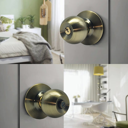 Cerradura Chapa Perilla Acero Inoxidable Puerta Recámara Verde Oscuro