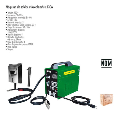 Maquina De Soldar Soldadora Micro Alambre 130 Amp