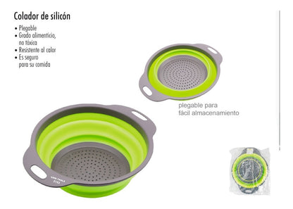 Colador Escurridor Plegable Frutas Y Verduras Libre De Bpa