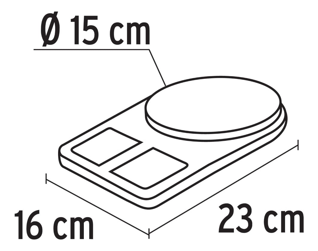 Báscula Digital Para Cocina, 5kg Truper BASE-5EP Capacidad máxima 5 kg