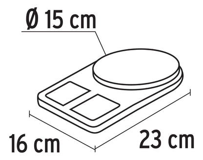 Báscula Digital Para Cocina, 5kg Truper BASE-5EP Capacidad máxima 5 kg