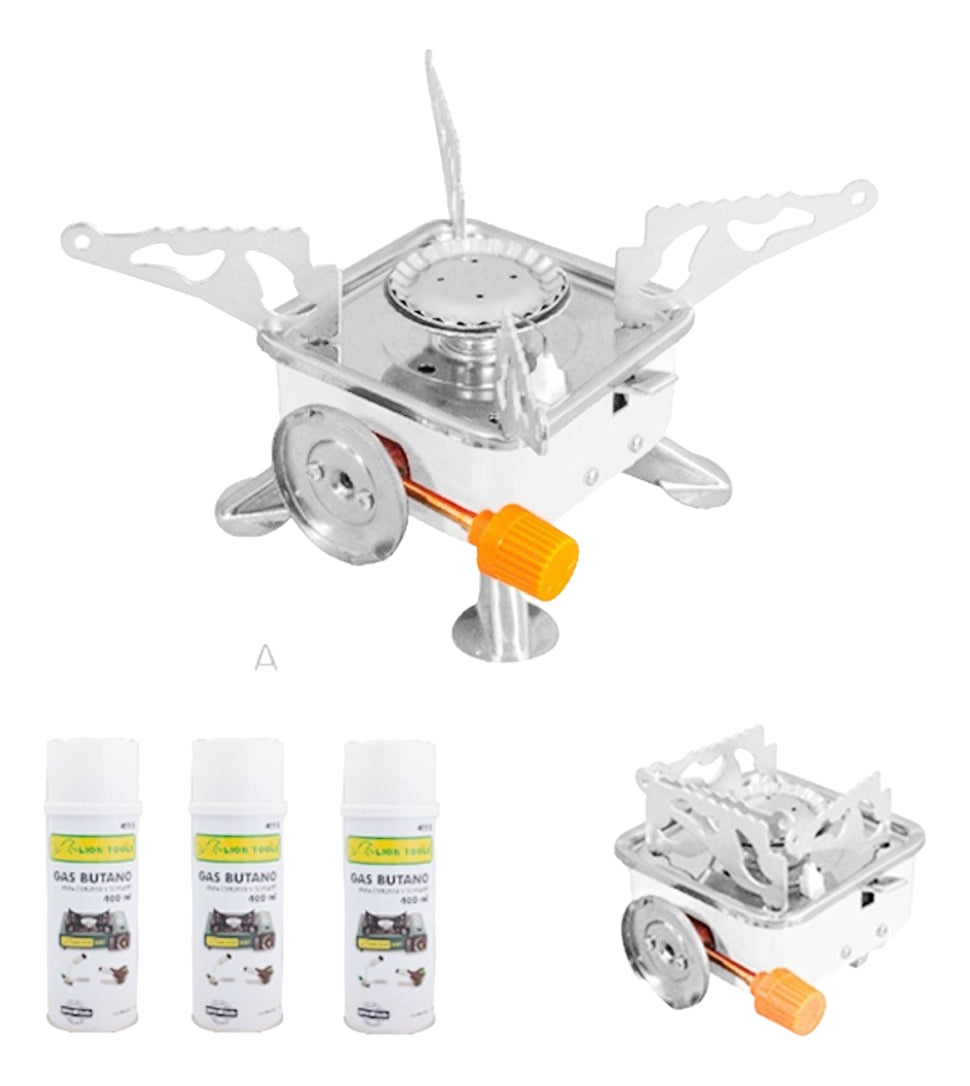 Mini Estufa De Camping Plegable De Acero Inoxidable Ligera