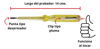 Probador De Corriente 140 Mm