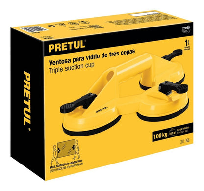 Ventosa Para Vidrio 3 Copas Pretul 28028