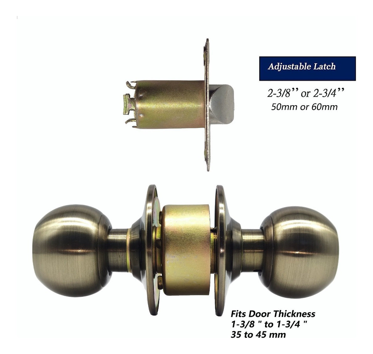 Cerradura Chapa Perilla Acero Inoxidable Puerta Recámara Verde Oscuro