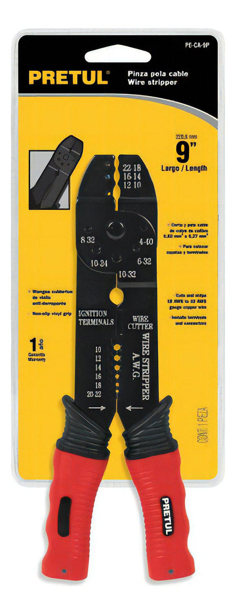 Pinza Pela Cables 9'', 6 Mordazas 22710 Pretul