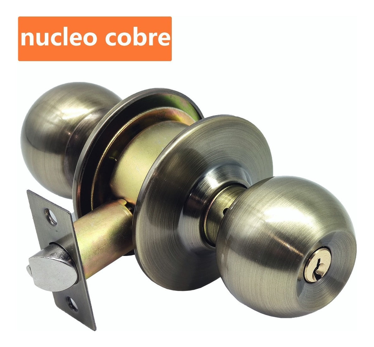 Cerradura Chapa Perilla Acero Inoxidable Puerta Recámara Verde Oscuro