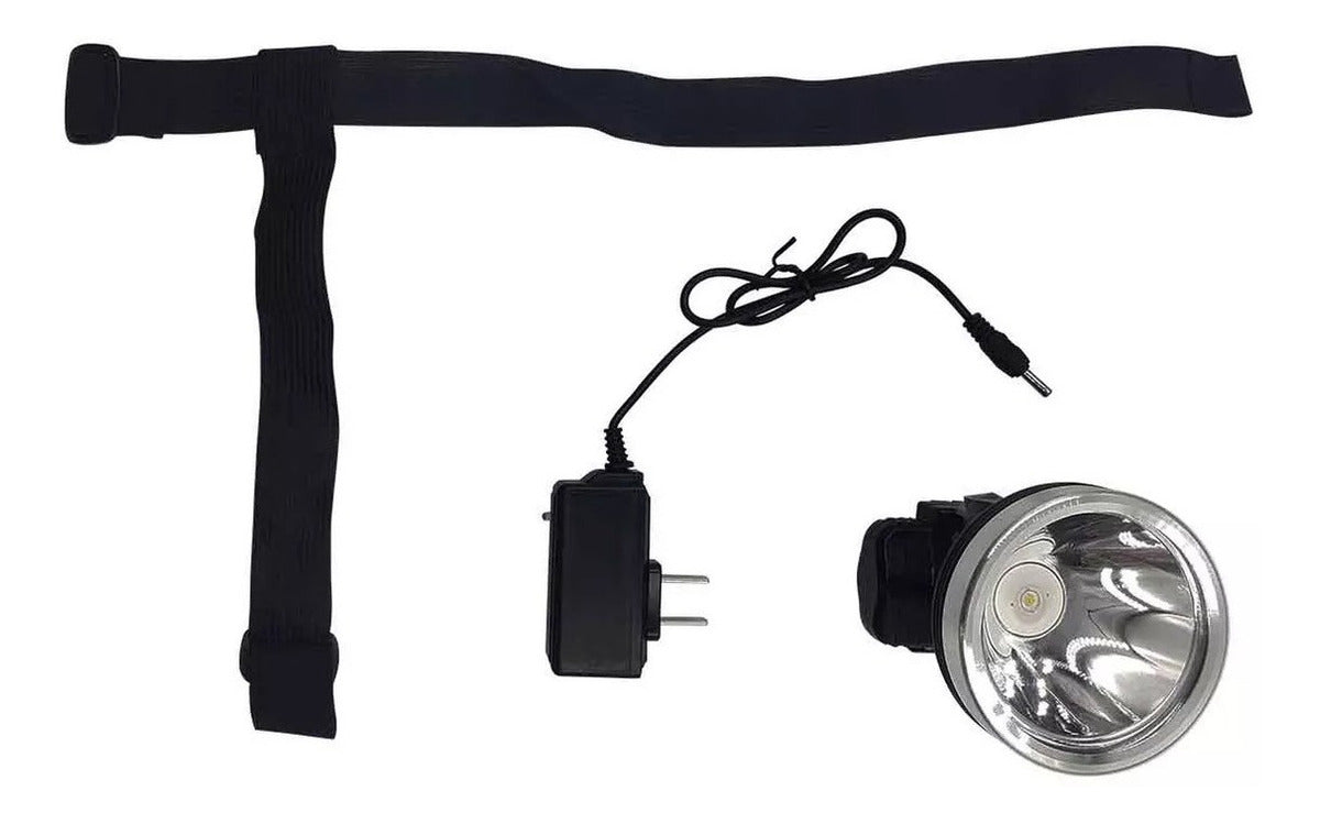 Linterna Led Recargable Cabeza Minero 5w 460lm Lion Tools Color de la linterna negr0 Color de la luz Blanca