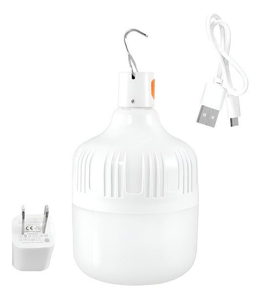 Foco Lampara Recargable De Emergencia 21w Usb Blanco