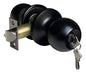 Cerradura Chapa Perilla Bola Negro Mate Puerta Recamara