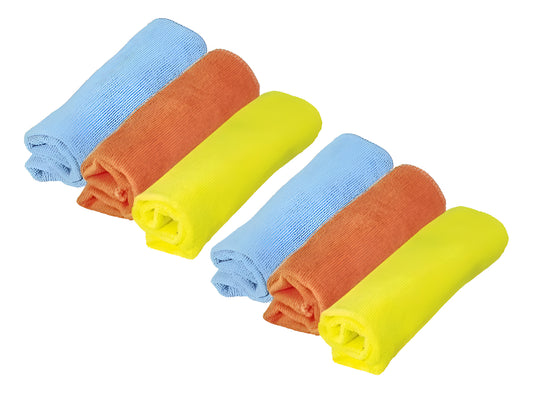 Franela Toalla Microfibra 40 X 40 Pack 6 Piezas Color Varios Variado