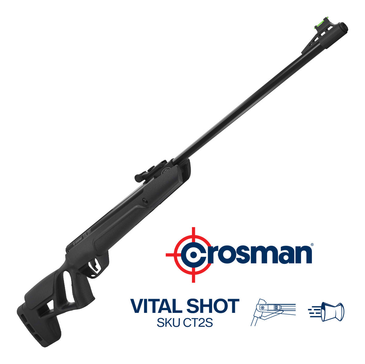 Carabina Crosman Vital Shot Nitropiston Cal. 5.5 800 Fps Negro