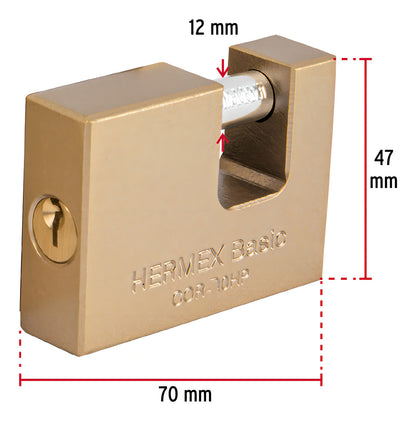 Candado Antipalanca, 70mm, Cuerpo De Hierro, Hermex 23540