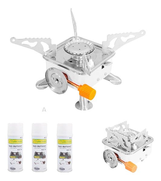 Mini Estufa De Camping Plegable De Acero Inoxidable Ligera