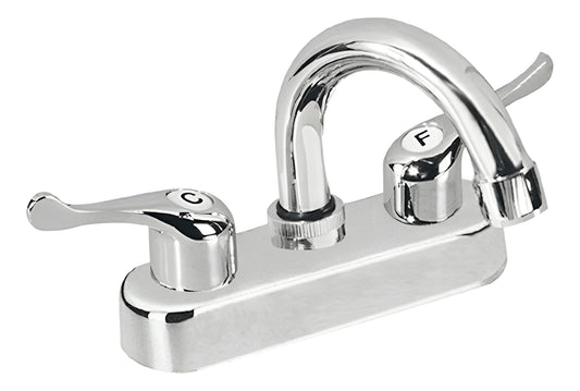 Llave Mezcladora De Lavabo Grifo Doble  Baño Acero Inox Plateado