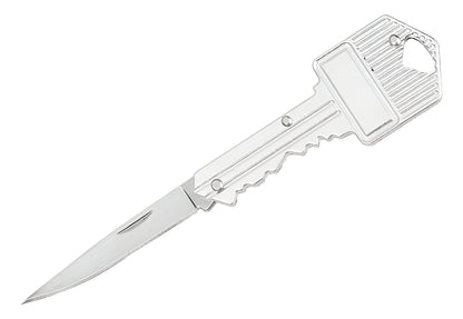 Navaja Oculta Llavero Forma De Llave Plegable Color Plateado