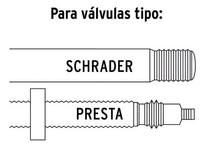 Mini Bomba Manual Portátil Para Bicicleta Aba Truper