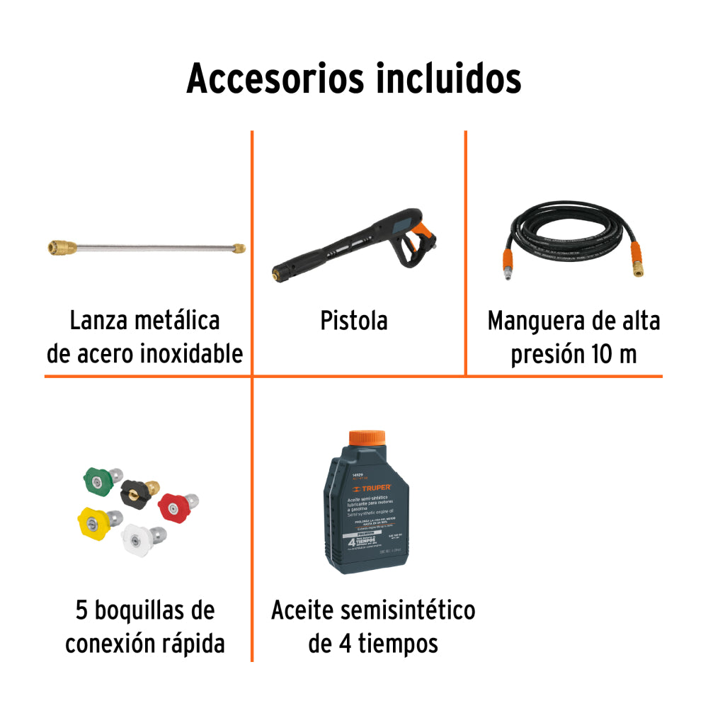 Hidrolavadora con motor a gasolina 10.5 Hp