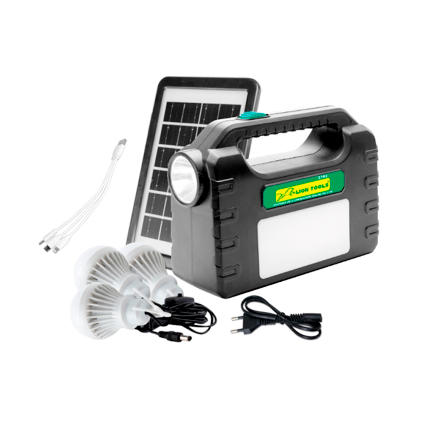 Sistema de iluminacion Solar 3 Focos 9w